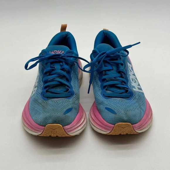 Hoka One One W Bondi 8 Women’s Size 8B 1127954 CSAA coastal Sky Running Shoes - Picture 2 of 12